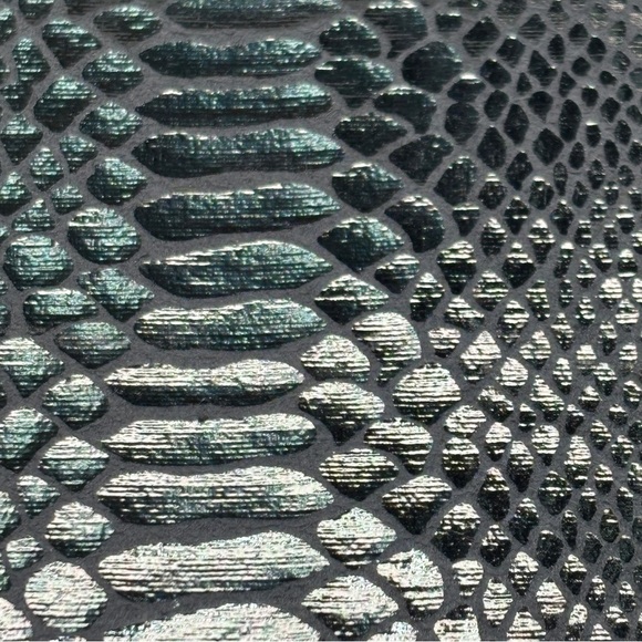 VINTAGE NWT SNAKESKIN (LIKE) LARGE CLUTCH Evening Formal Prom Dance Cocktail - Picture 11 of 11